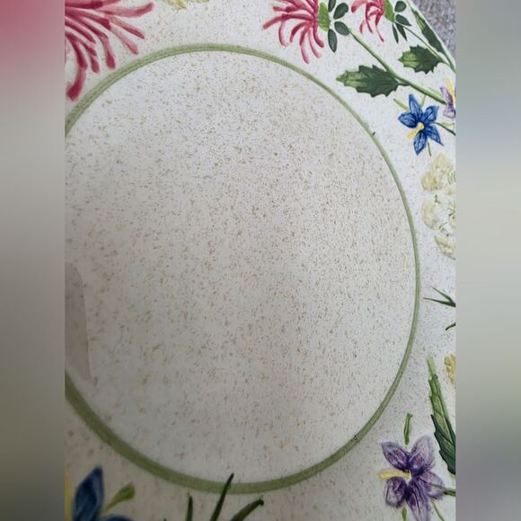 Yankee Candle Large Jar Shade & Plate Queen Anne Flowers Bees Etched Flaws - Picture 8 of 15